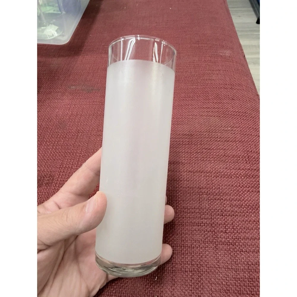 Vintage Frosted highball Glass‎ Tumbler 12 ounce 6 7/8
